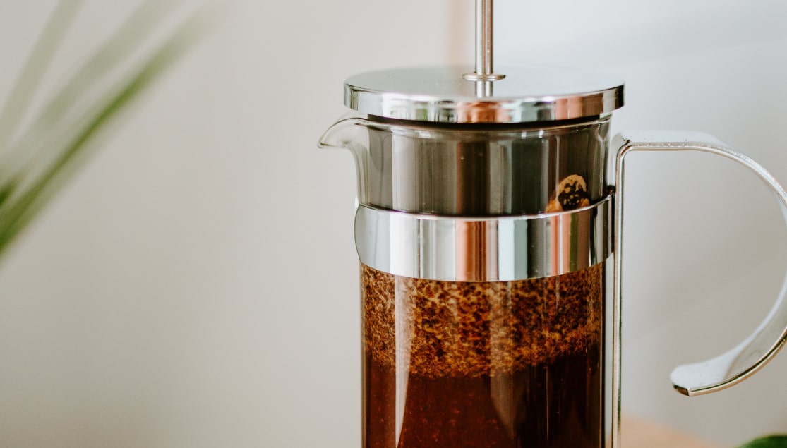 French Press With Silver Handle