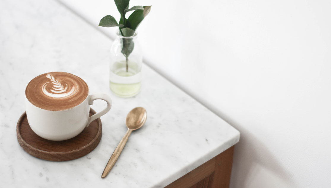 Latte sitting on a table