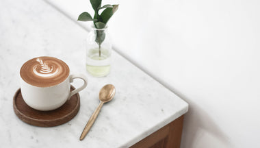 Latte sitting on a table