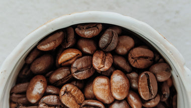 Coffee beans inside of a bowl
