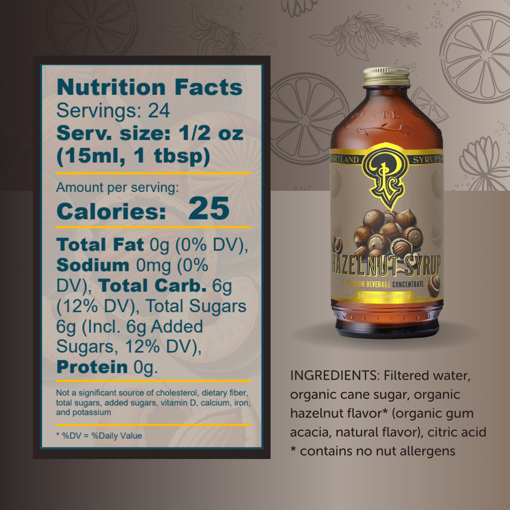 Portland Syrups Hazelnut Syrup