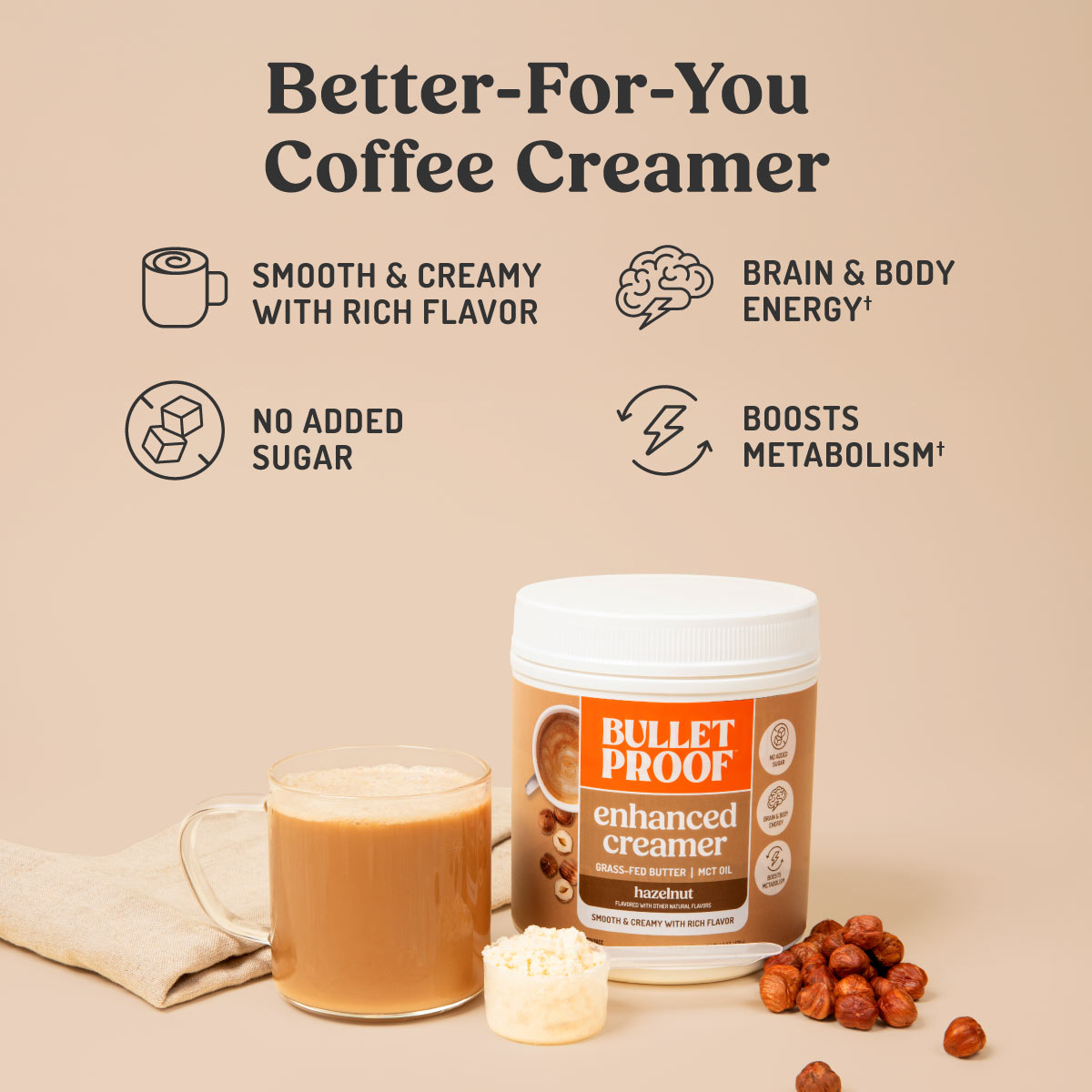 Bulletproof™ Enhanced Hazelnut Creamer – Bruvi