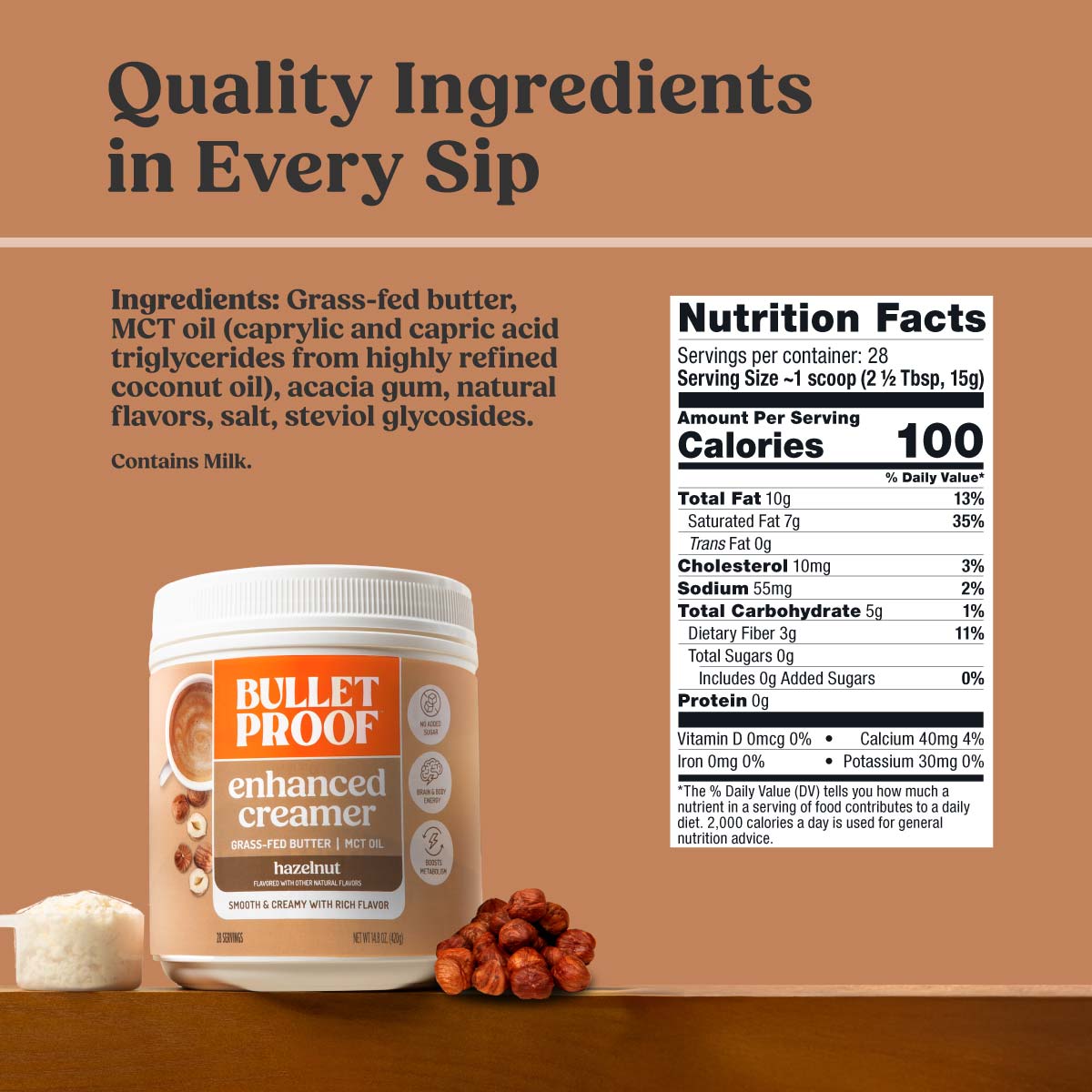 エルセーヌ　クールマッスル Speed 9 ダイエットドリンク Bulletproof™ Enhanced Hazelnut Creamer – Bruvi