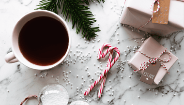 Coffee and candy canes