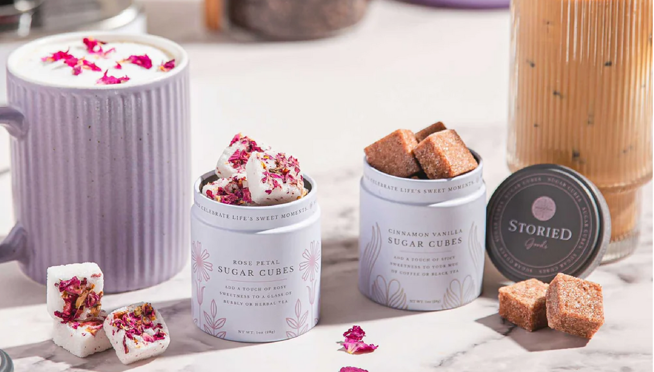 Some like it sweet. Storied Goods Flavored Sugar Cubes x Bruvi