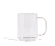Cove 12oz Glass Mug - Set of 2 - Clear