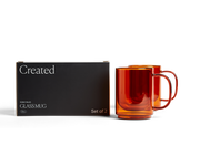 Cove 12oz Glass Mug - Set of 2 - Amber