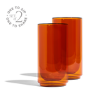 16oz Cove Amber Pint Glasses- Set of 2