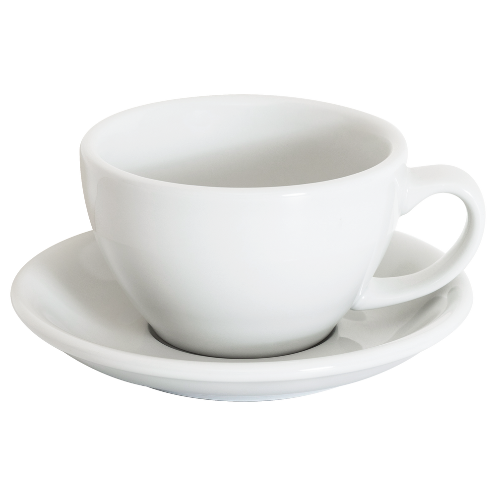 10oz Egg Cafe Latte Cup and Saucer - Original Colors