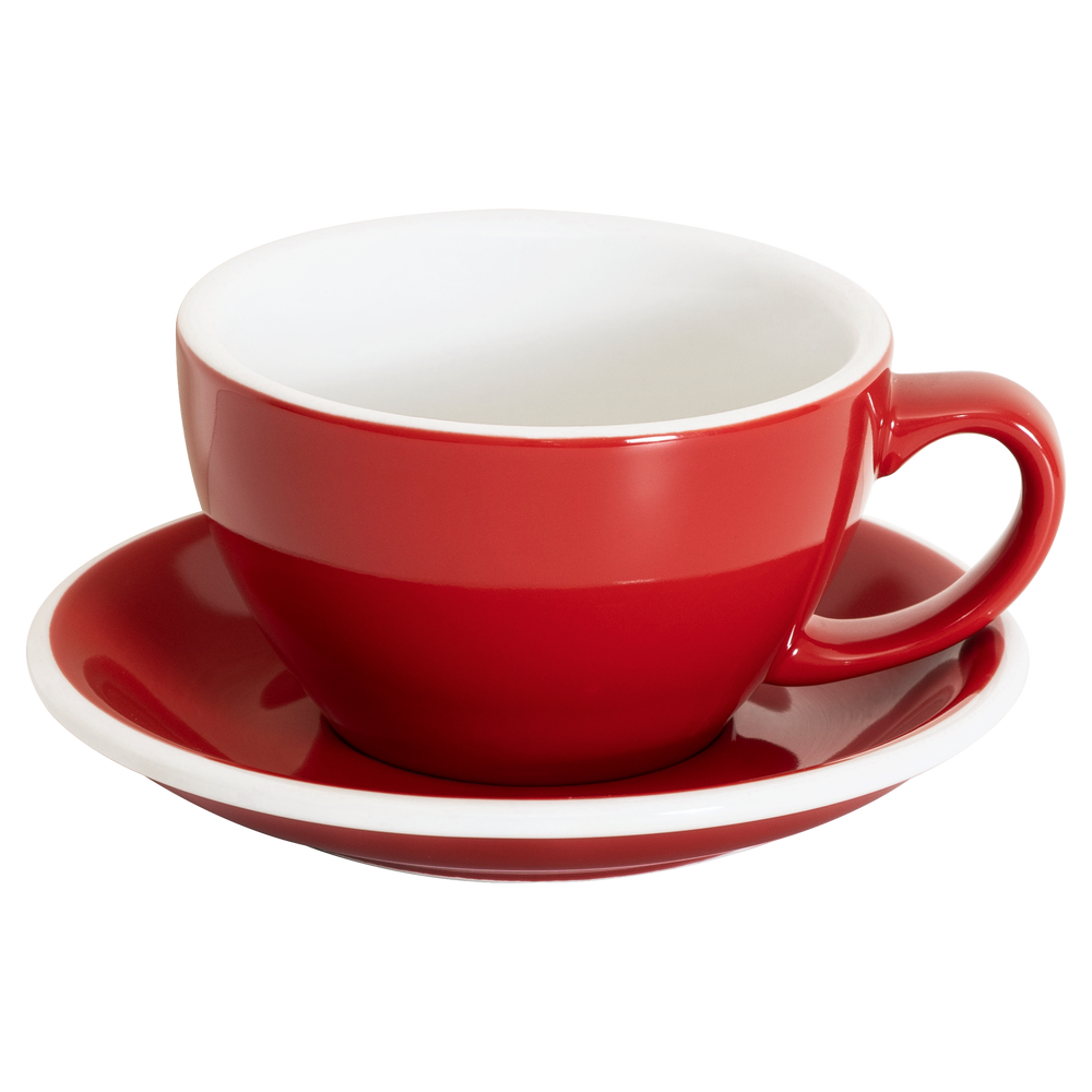 10oz Egg Cafe Latte Cup and Saucer - Original Colors