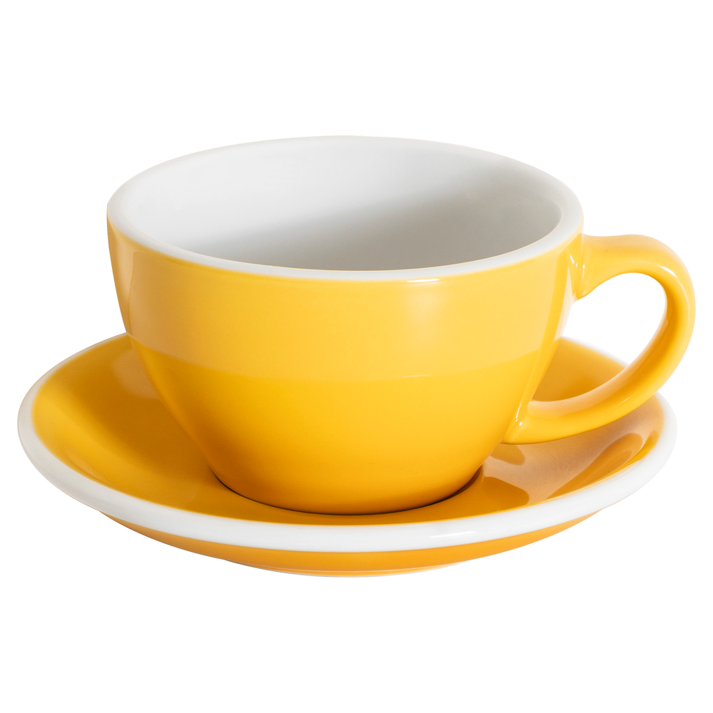10oz Egg Cafe Latte Cup and Saucer - Original Colors