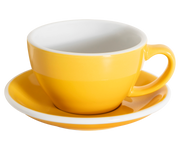 10oz Egg Cafe Latte Cup and Saucer - Original Colors