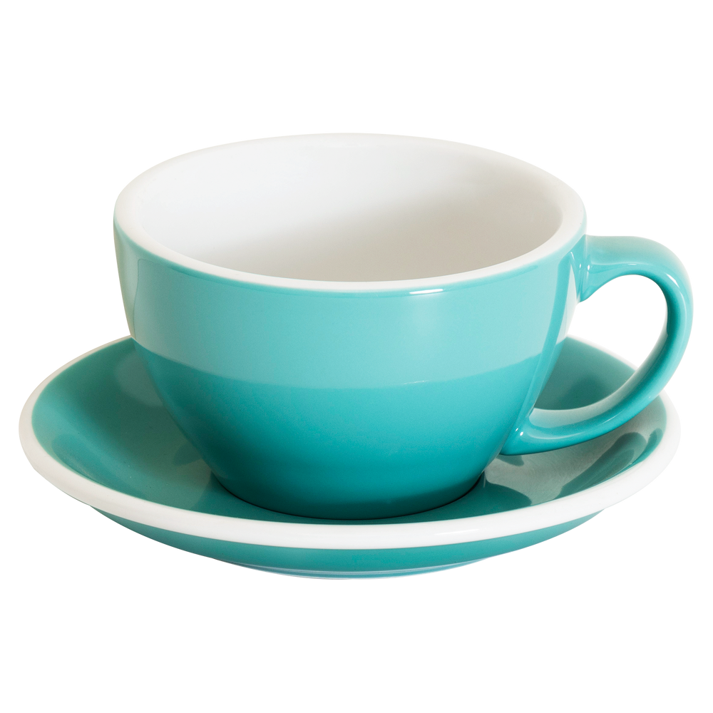 10oz Egg Cafe Latte Cup and Saucer - Original Colors