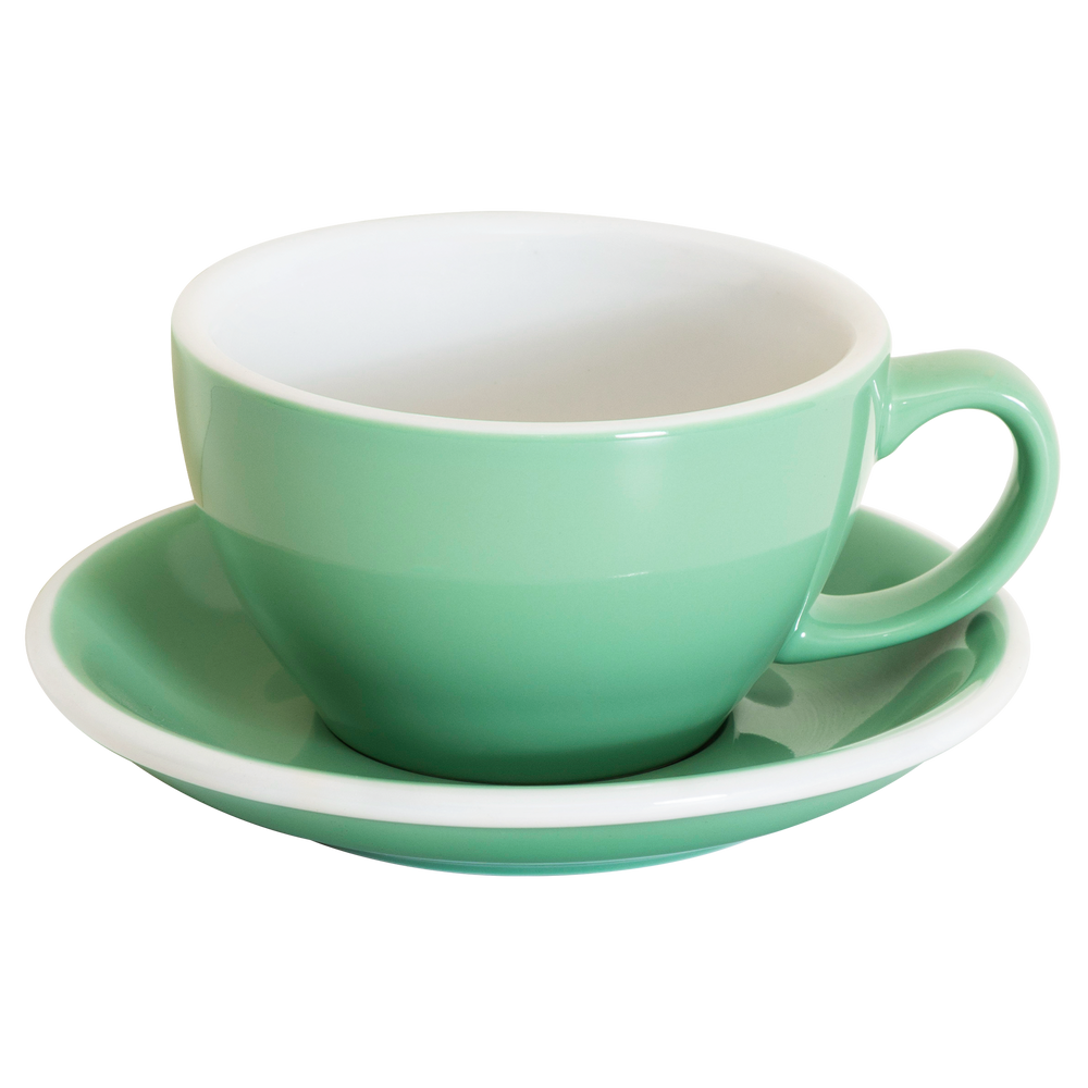 10oz Egg Cafe Latte Cup and Saucer - Original Colors