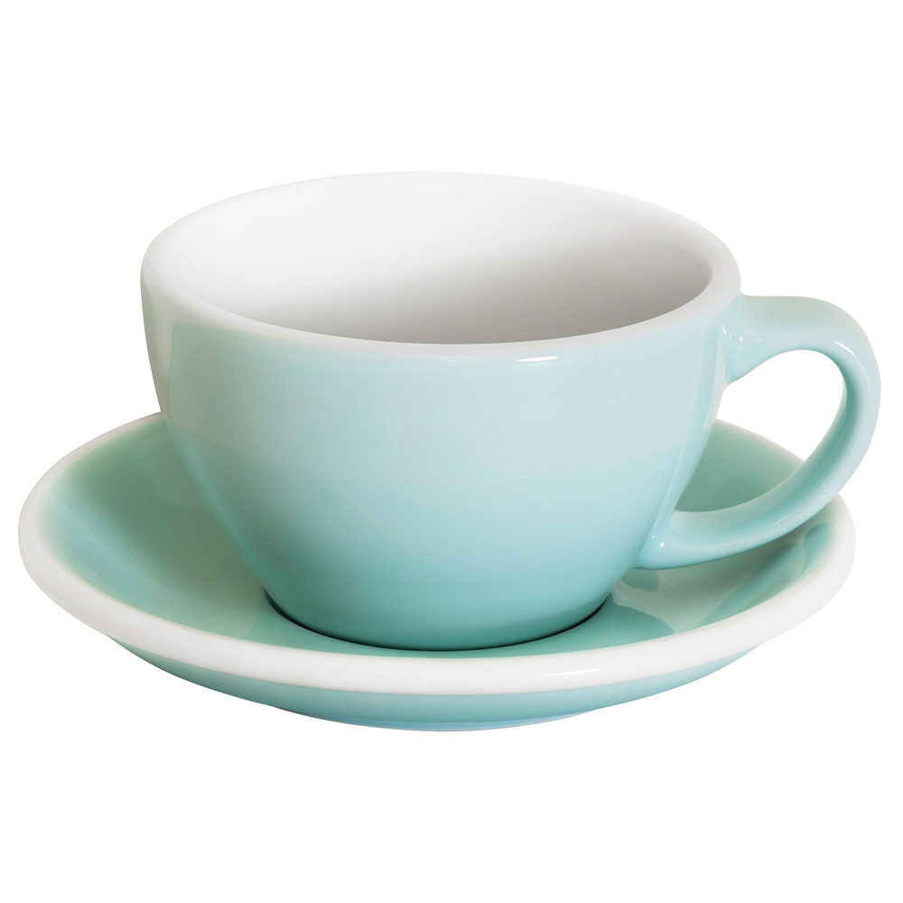 10oz Egg Cafe Latte Cup and Saucer - Original Colors