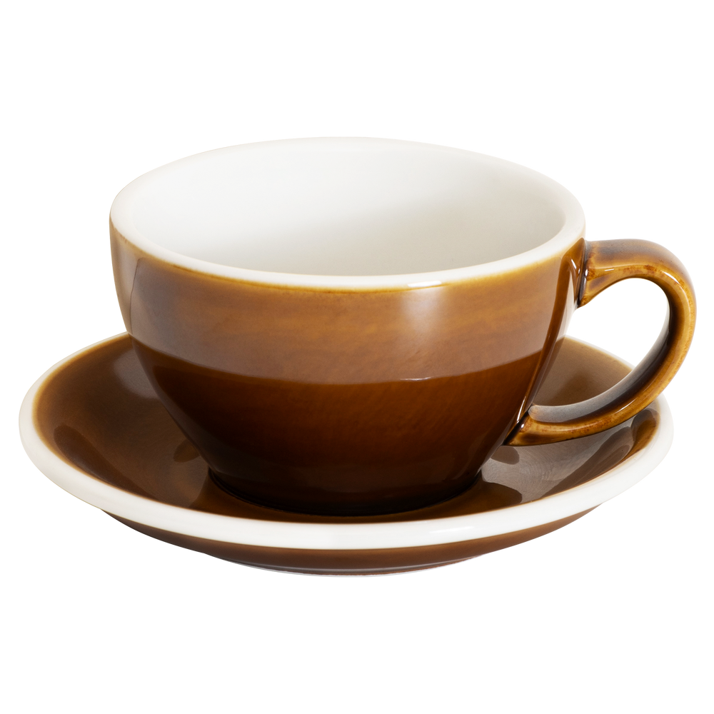 10oz Egg Cafe Latte Cup and Saucer - Potters Colors