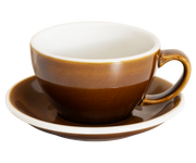 10oz Egg Cafe Latte Cup and Saucer - Potters Colors