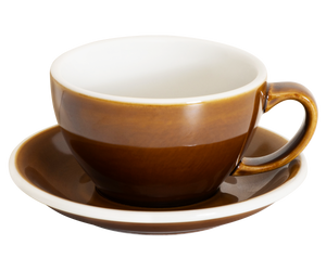 10oz Egg Cafe Latte Cup and Saucer - Potters Colors