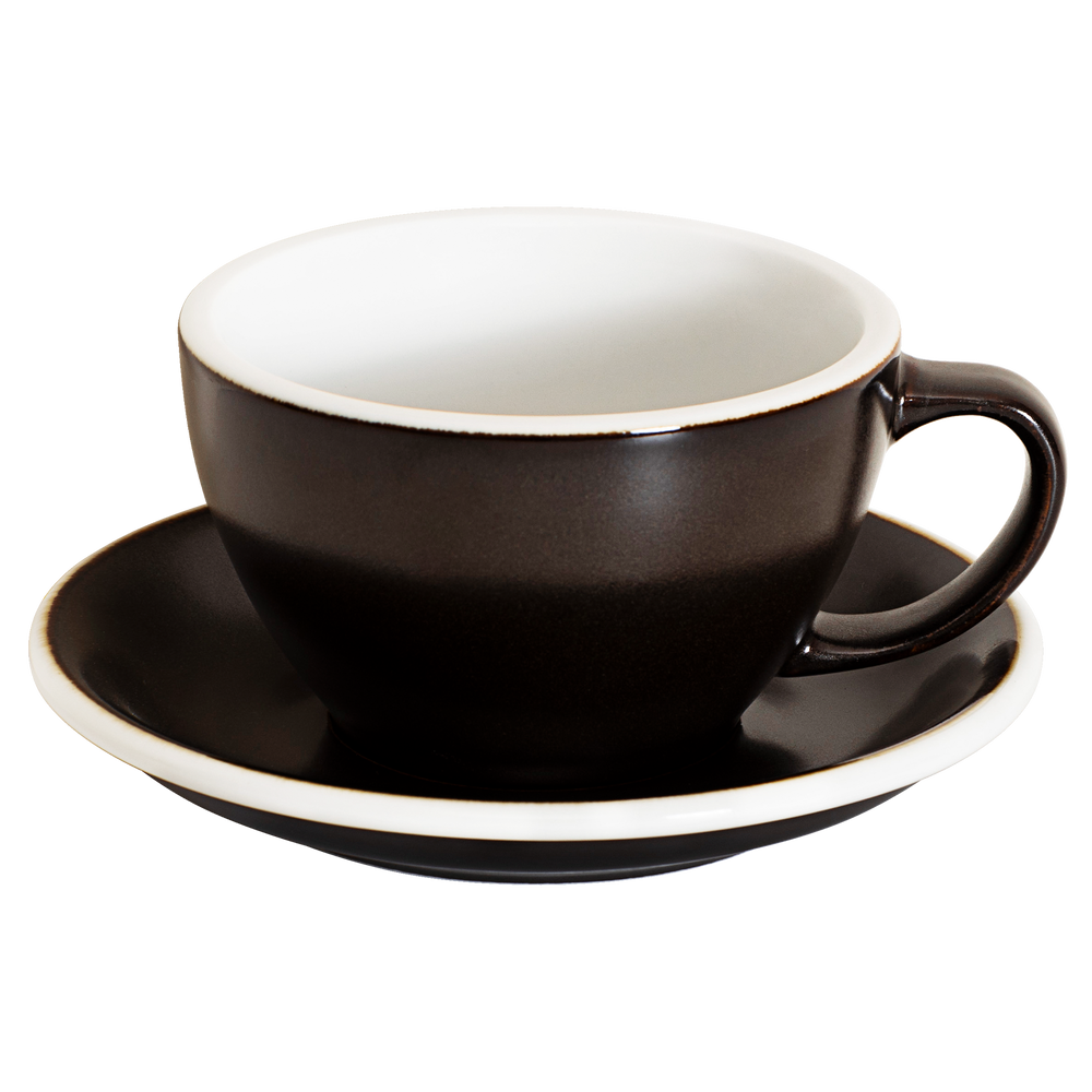 10oz Egg Cafe Latte Cup and Saucer - Potters Colors
