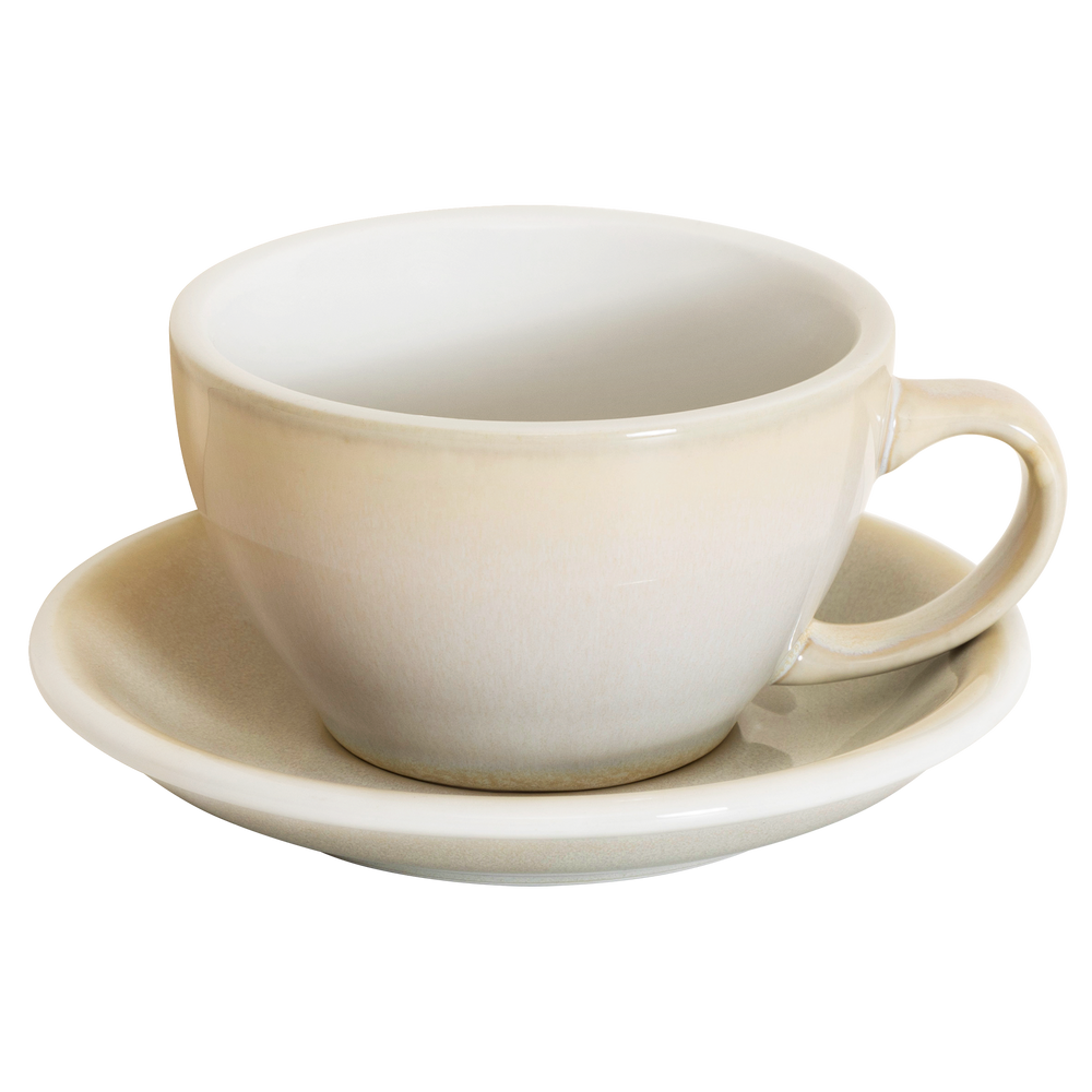 10oz Egg Cafe Latte Cup and Saucer - Potters Colors