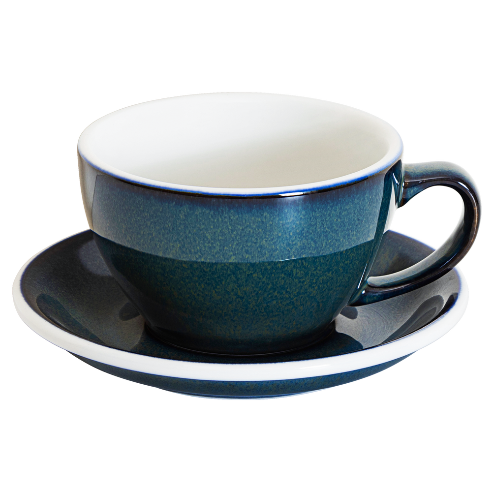 10oz Egg Cafe Latte Cup and Saucer - Potters Colors