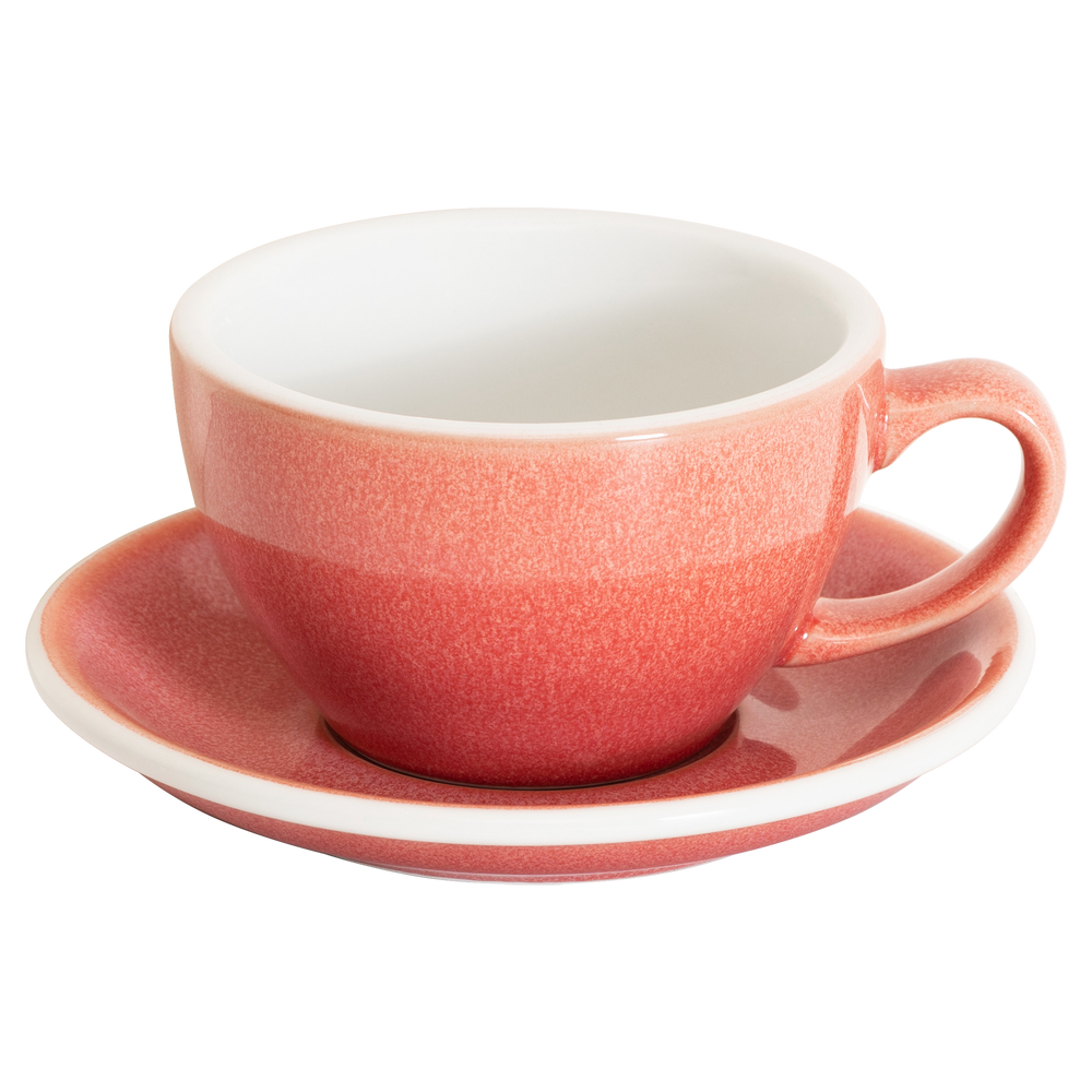 10oz Egg Cafe Latte Cup and Saucer - Potters Colors