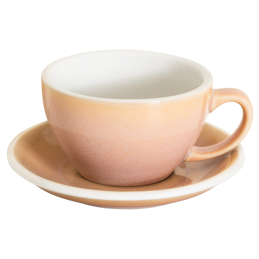 10oz Egg Cafe Latte Cup and Saucer - Potters Colors