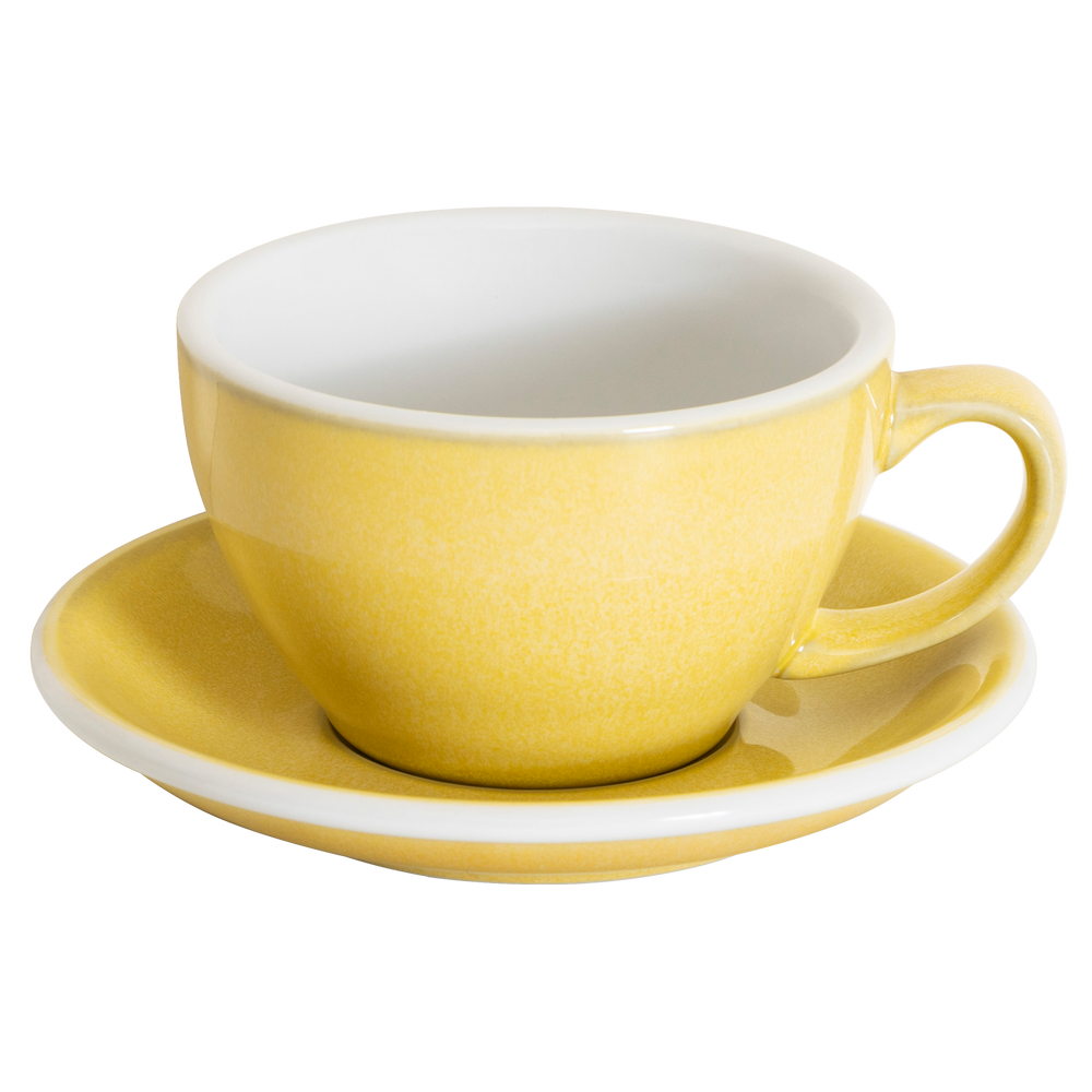 10oz Egg Cafe Latte Cup and Saucer - Potters Colors