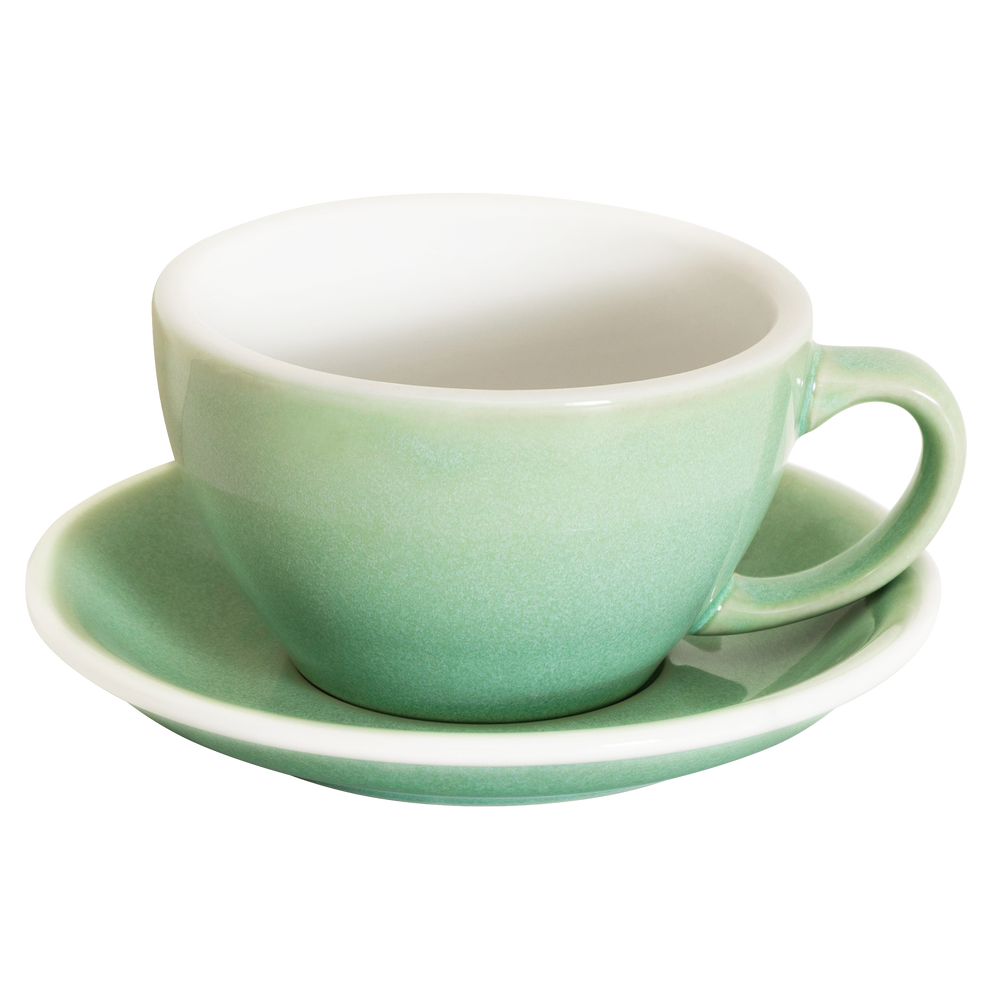 10oz Egg Cafe Latte Cup and Saucer - Potters Colors