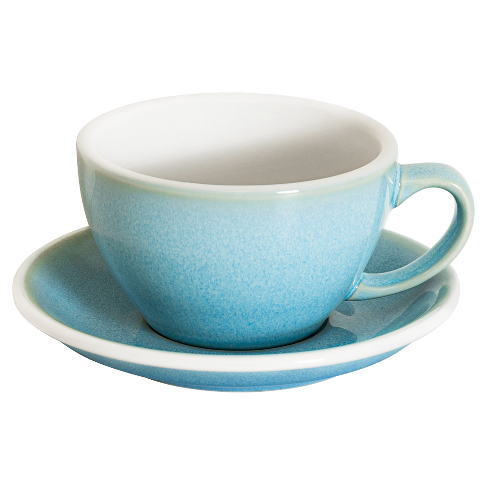 10oz Egg Cafe Latte Cup and Saucer - Potters Colors