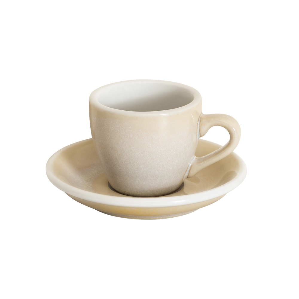 2.5oz Egg Espresso Cup and Saucer - Potters Colors