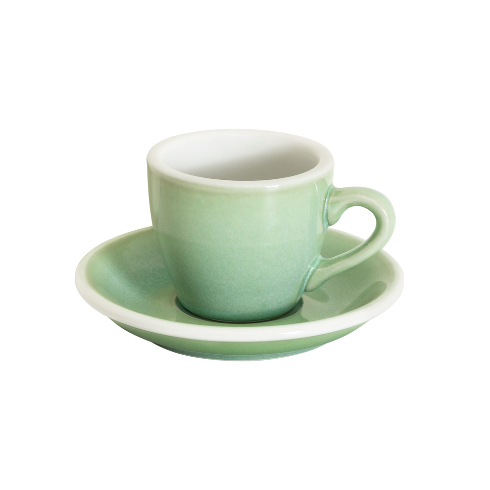 2.5oz Egg Espresso Cup and Saucer - Potters Colors