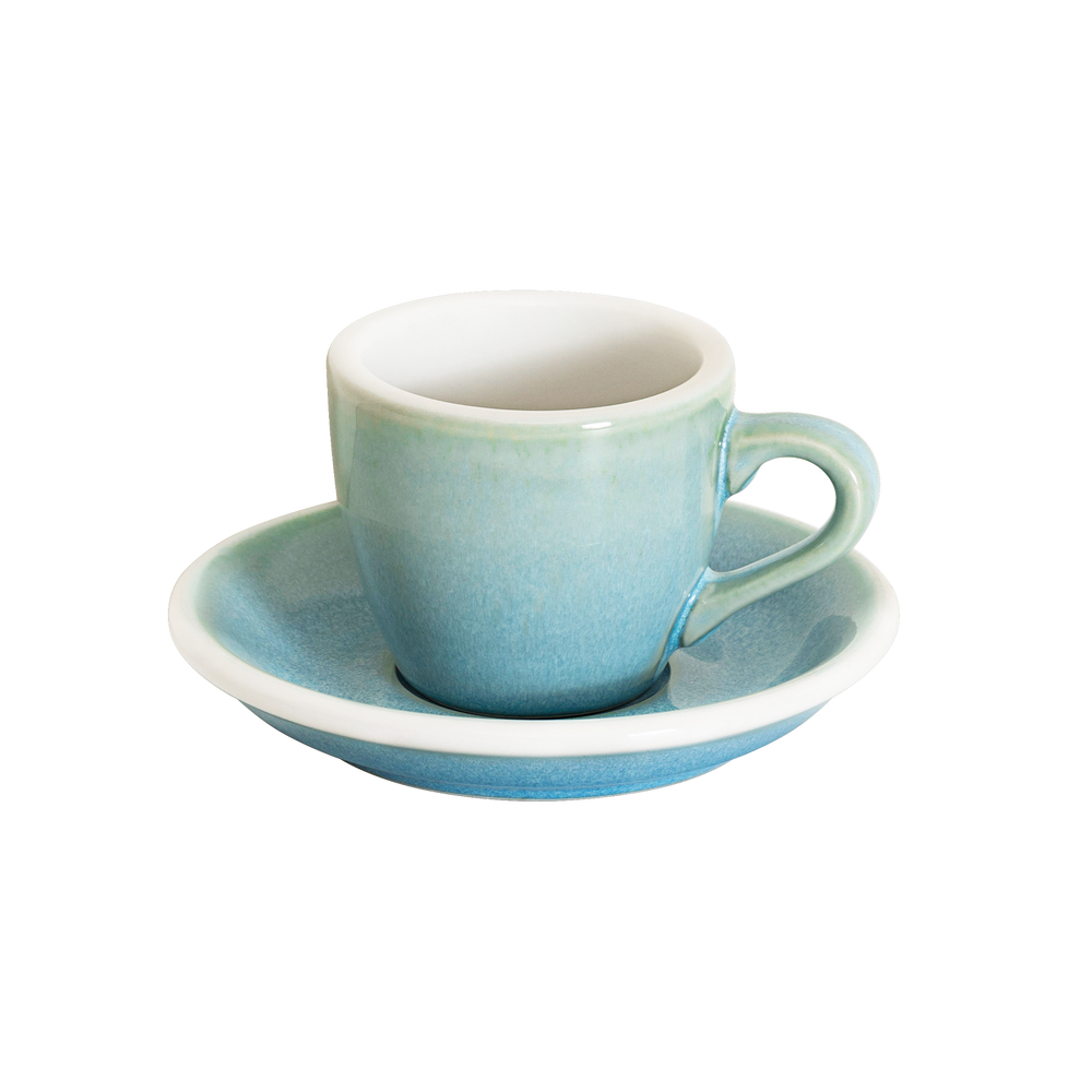 2.5oz Egg Espresso Cup and Saucer - Potters Colors