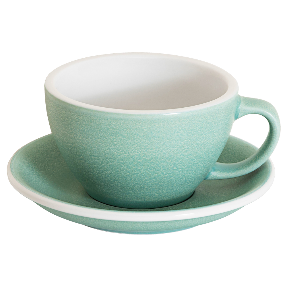 10oz Egg Cafe Latte Cup and Saucer - Mineral Colors