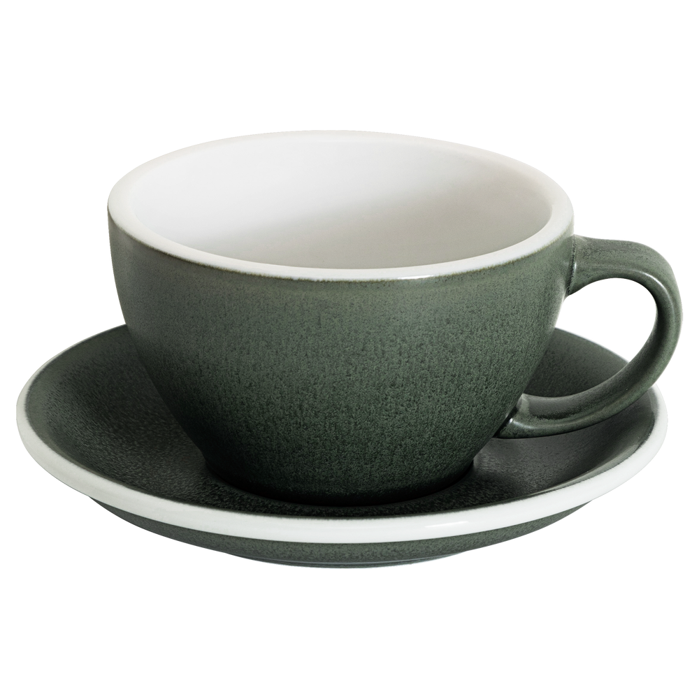 10oz Egg Cafe Latte Cup and Saucer - Mineral Colors