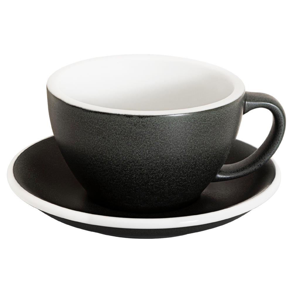 10oz Egg Cafe Latte Cup and Saucer - Mineral Colors