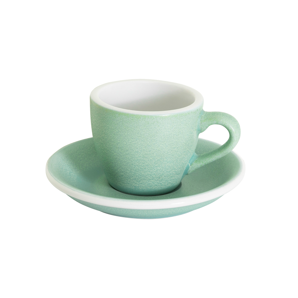 2.5oz Egg Espresso Cup and Saucer - Mineral Colors Collection
