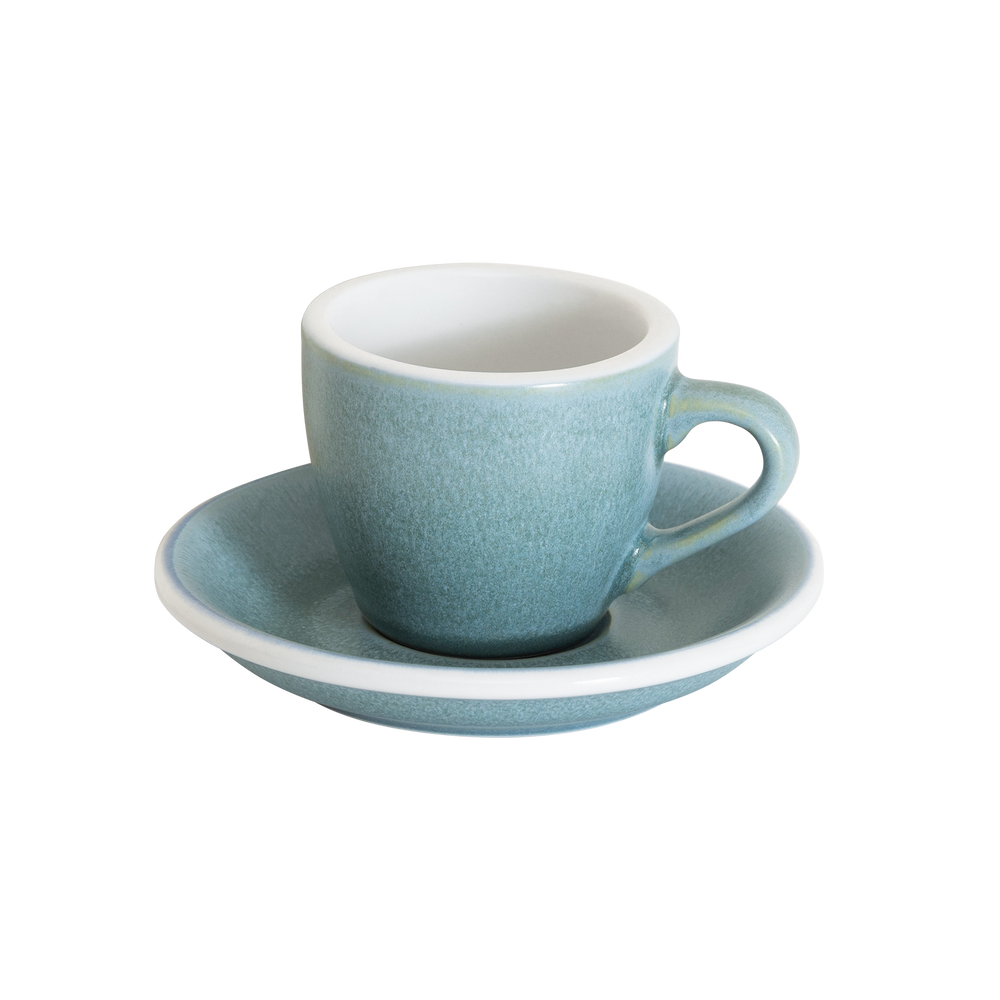 2.5oz Egg Espresso Cup and Saucer - Mineral Colors Collection