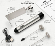 Kaffe Handheld Milk Frother with Stand (USB Rechargeable)