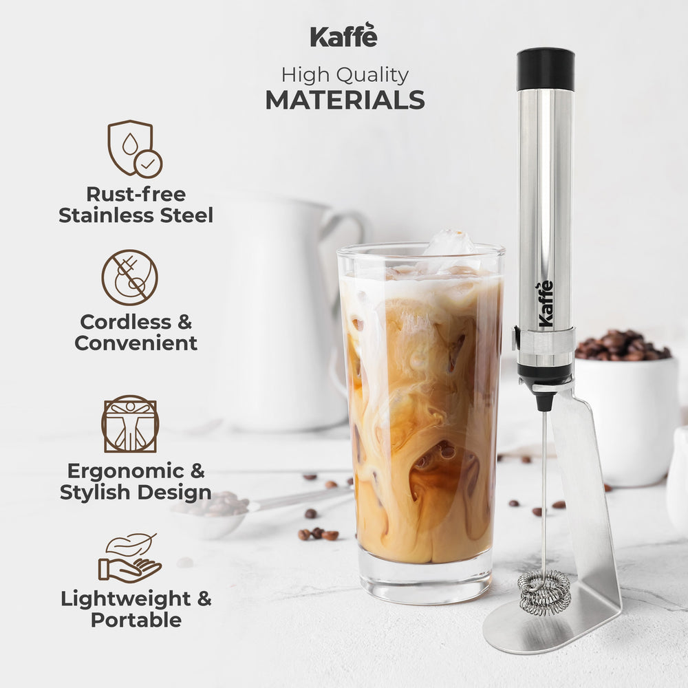 Kaffe Handheld Milk Frother with Stand (USB Rechargeable)