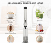 Kaffe Handheld Milk Frother with Stand (USB Rechargeable)