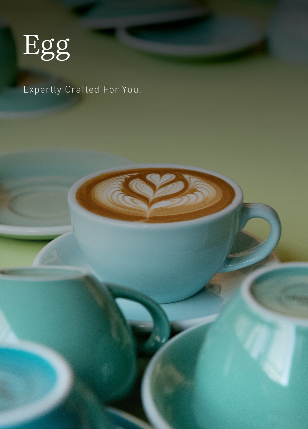 2.5oz Egg Espresso Cup and Saucer - Original Colors