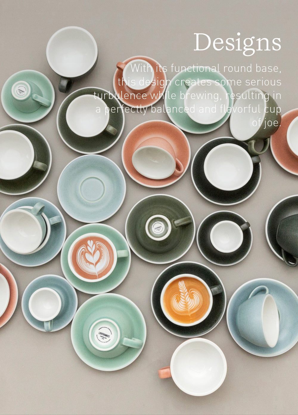10oz Egg Cafe Latte Cup and Saucer - Mineral Colors