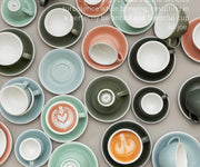10oz Egg Cafe Latte Cup and Saucer - Mineral Colors
