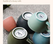 2.5oz Egg Espresso Cup and Saucer - Mineral Colors Collection