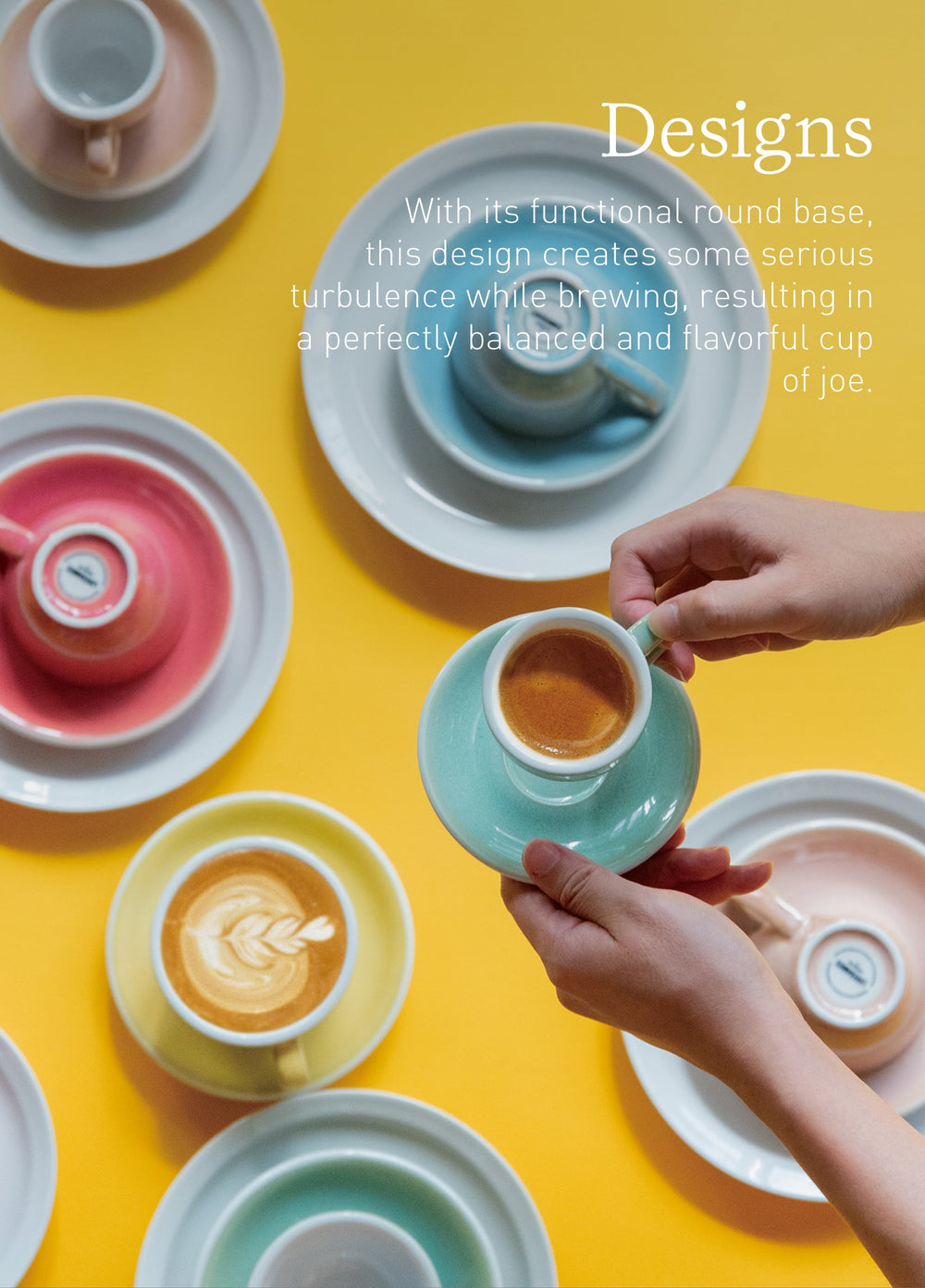 2.5oz Egg Espresso Cup and Saucer - Potters Colors