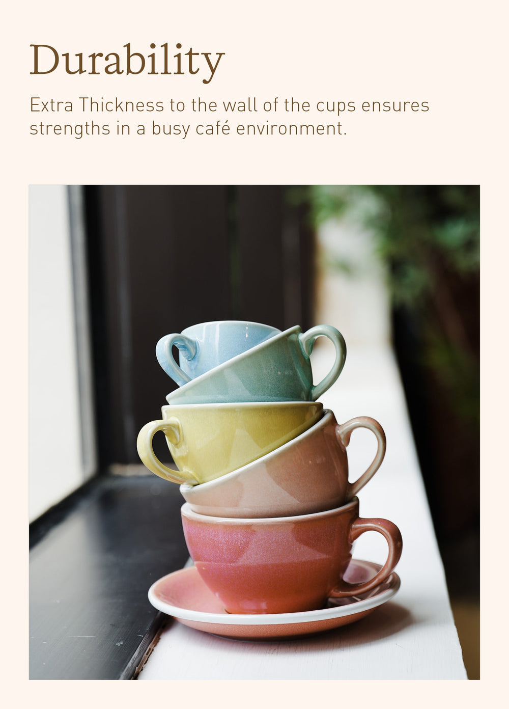 2.5oz Egg Espresso Cup and Saucer - Potters Colors
